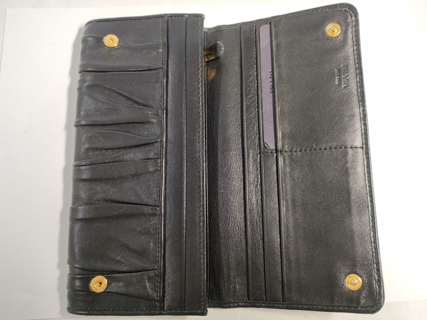 PRADA Prada Nappa Bifold Long Wallet Black Wallet