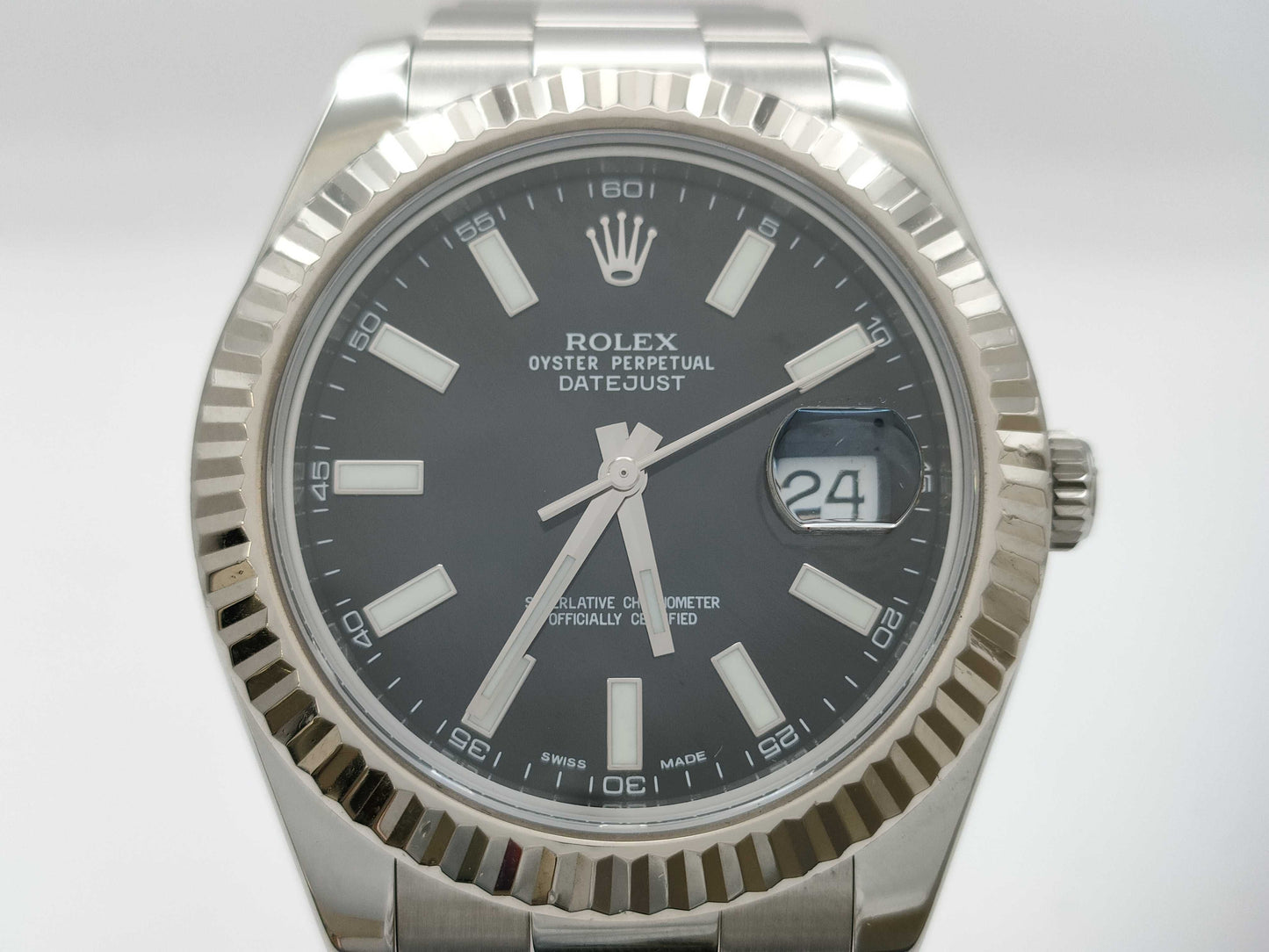 ROLEX Datejust 116334 V987645 Black Dial Men's Watch