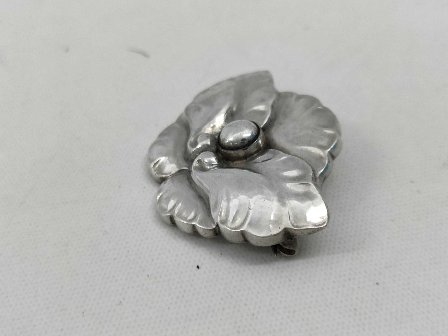 Georg Jensen 107 Flower Ag925 Silver Brooch