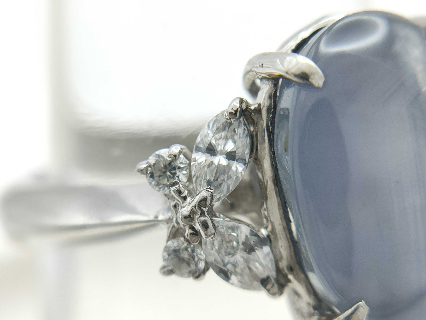 Stainless steel 5.74ct D0.30ct Pt900 6.2g ring