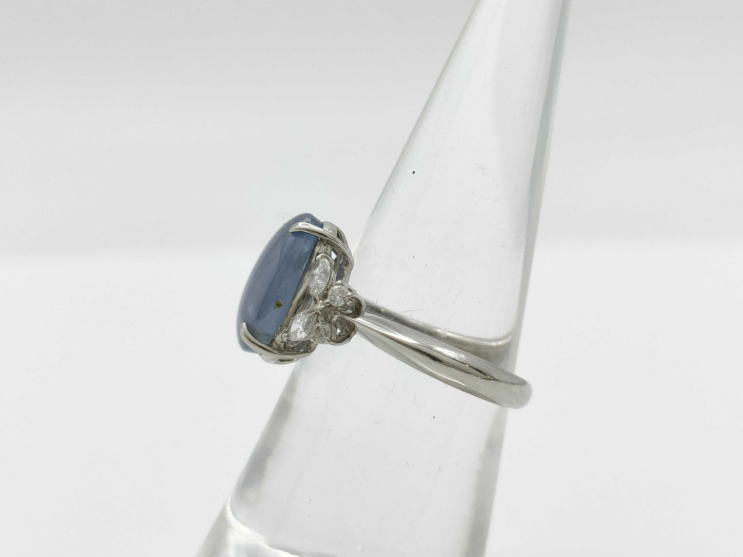Stainless steel 5.74ct D0.30ct Pt900 6.2g ring