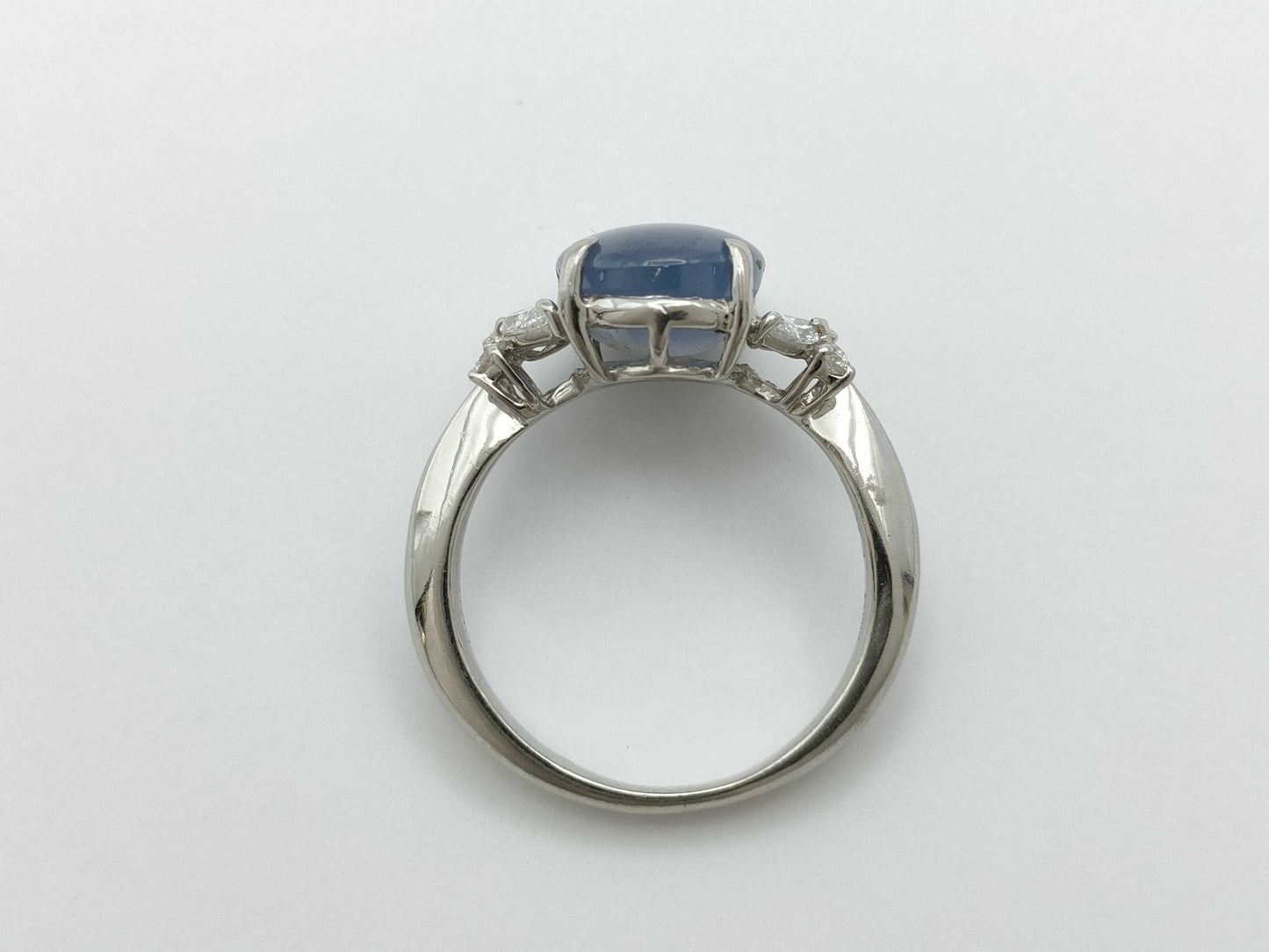 Stainless steel 5.74ct D0.30ct Pt900 6.2g ring