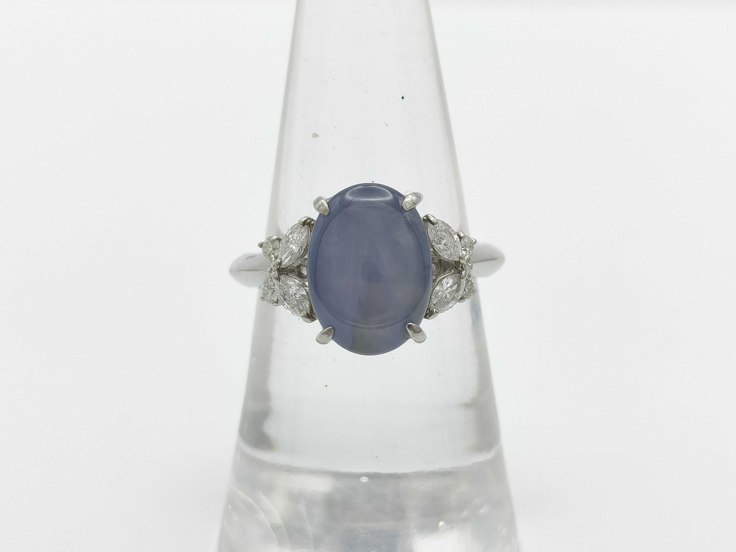 Stainless steel 5.74ct D0.30ct Pt900 6.2g ring