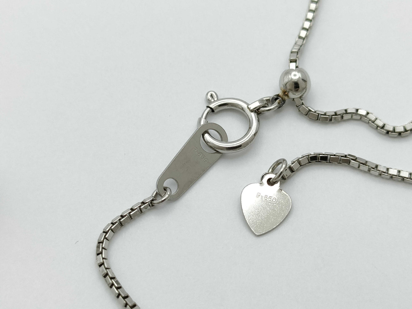 S 0.70ct D 0.20ct Pt900/850 6.7g Necklace