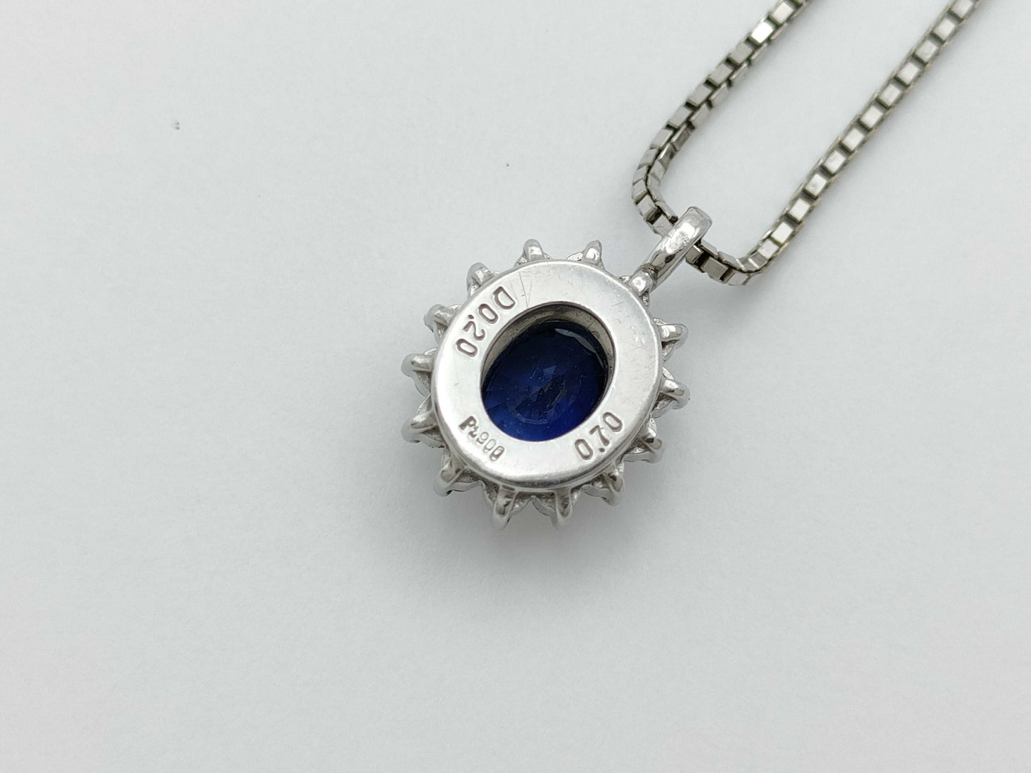 S 0.70ct D 0.20ct Pt900/850 6.7g Necklace
