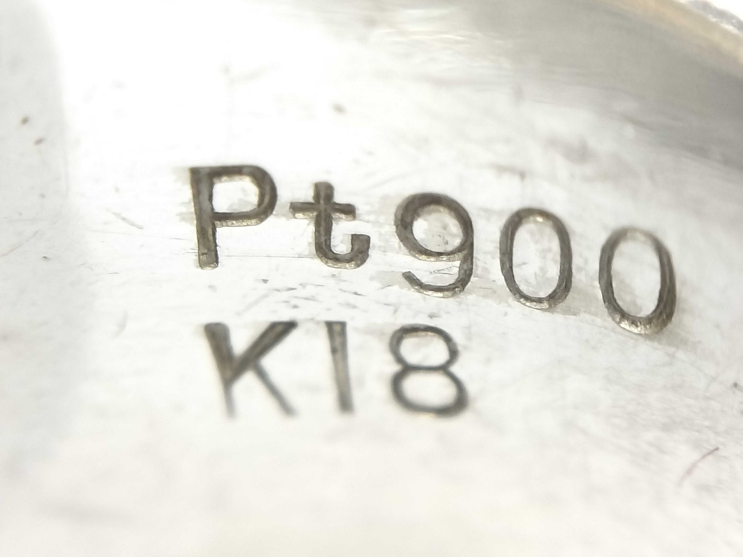 D0.52/1.64ct Pt900/K18 13.7g Ring