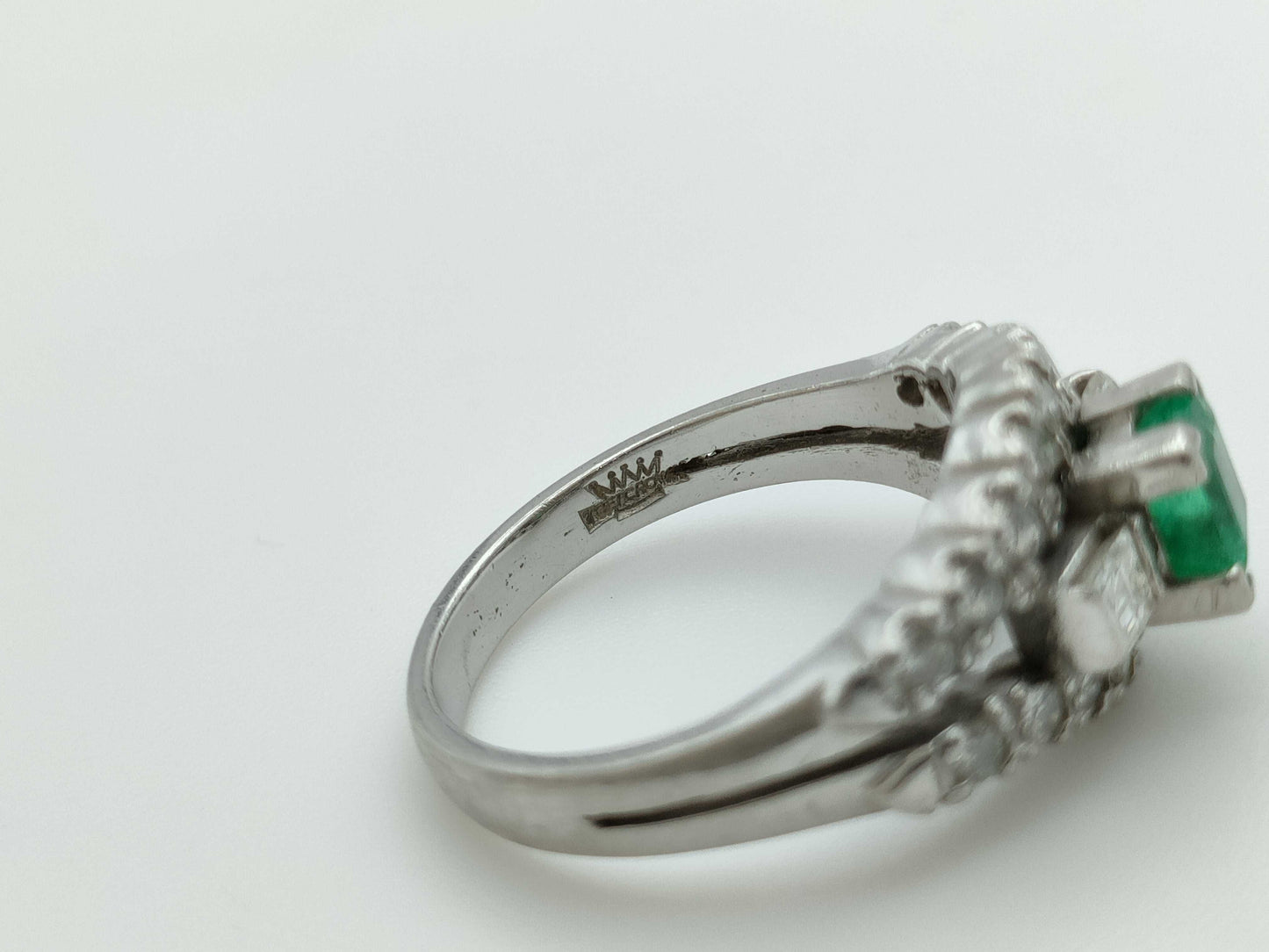 E0.46ct D0.63ct Pt850 6.7g Ring