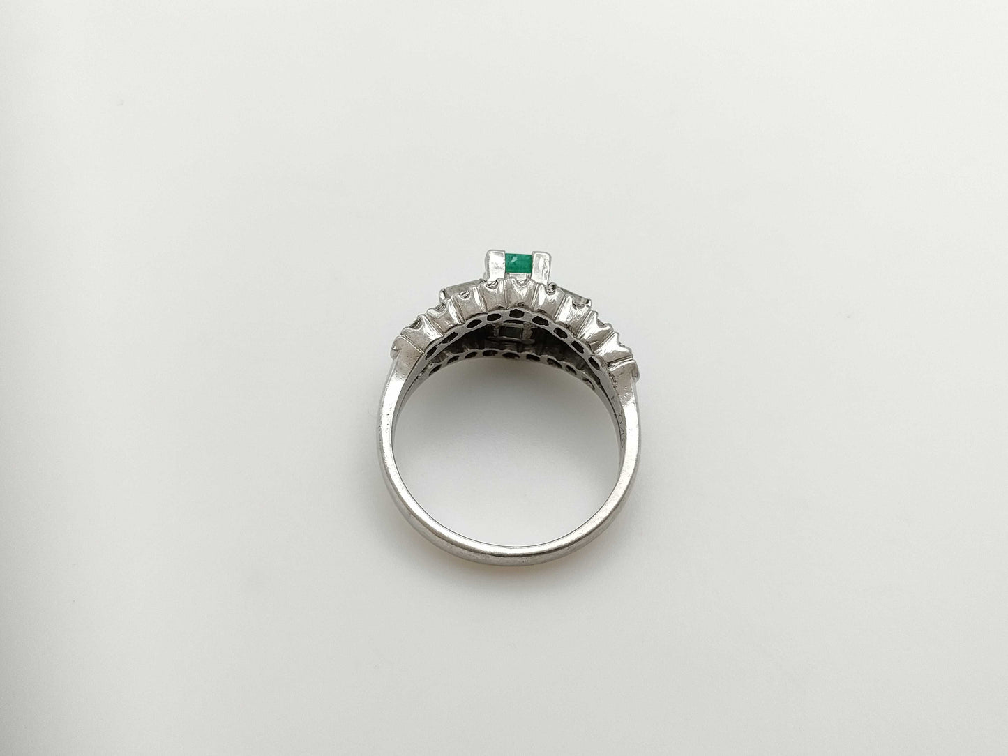 E0.46ct D0.63ct Pt850 6.7g Ring