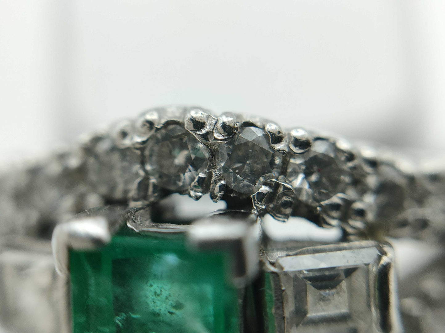 E0.46ct D0.63ct Pt850 6.7g Ring