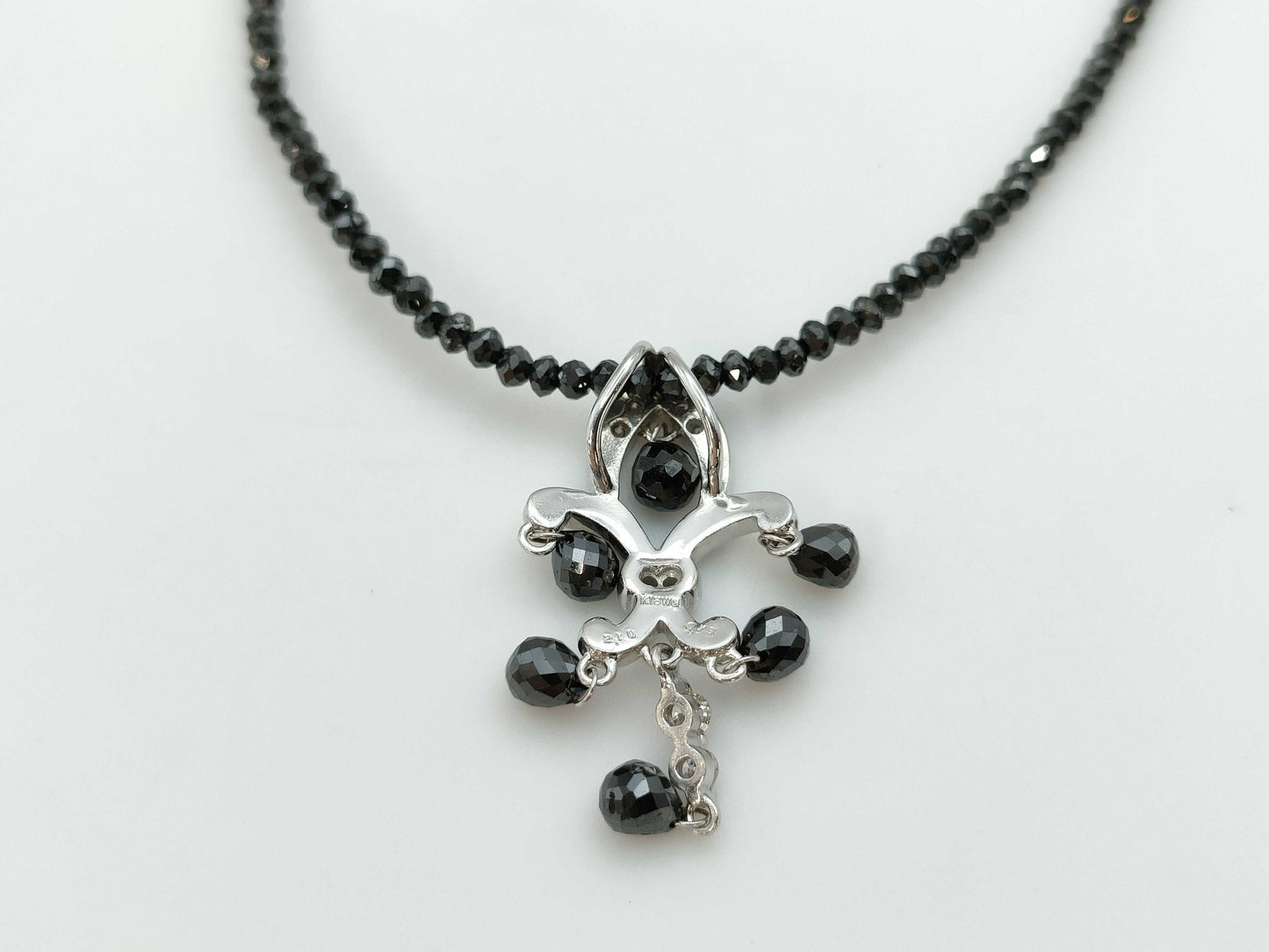 BLKD2.10/12.60ct D0.13ct K18WG 6.1g Necklace
