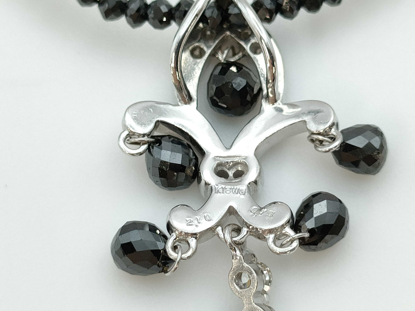 BLKD2.10/12.60ct D0.13ct K18WG 6.1g Necklace