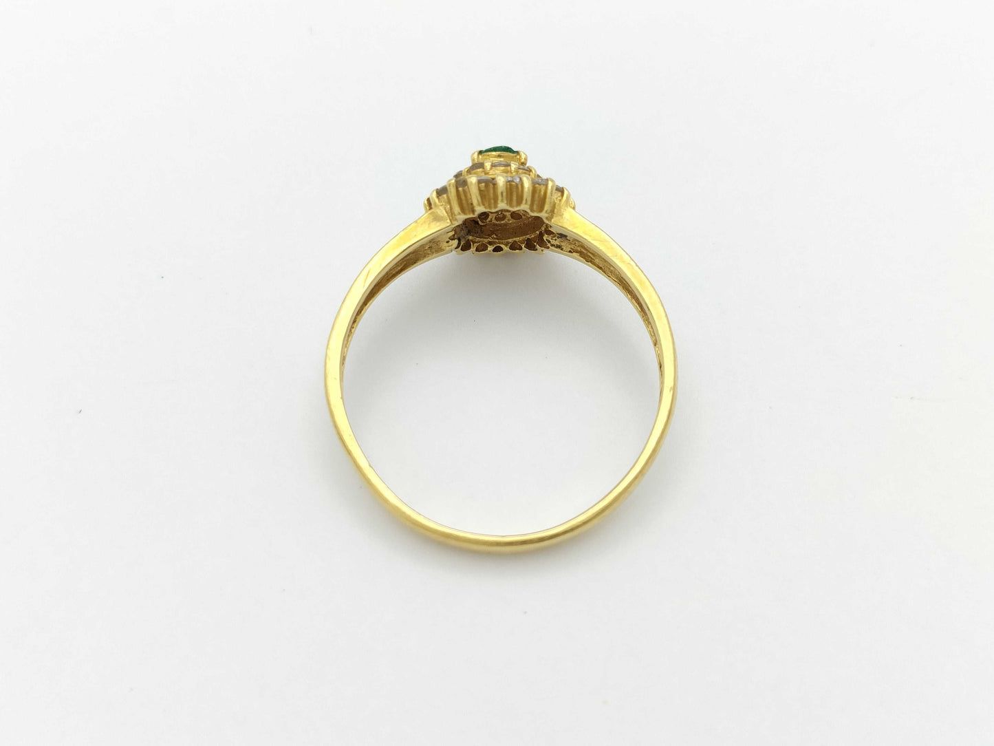 Emerald D0.22ct K18 1.9g Ring