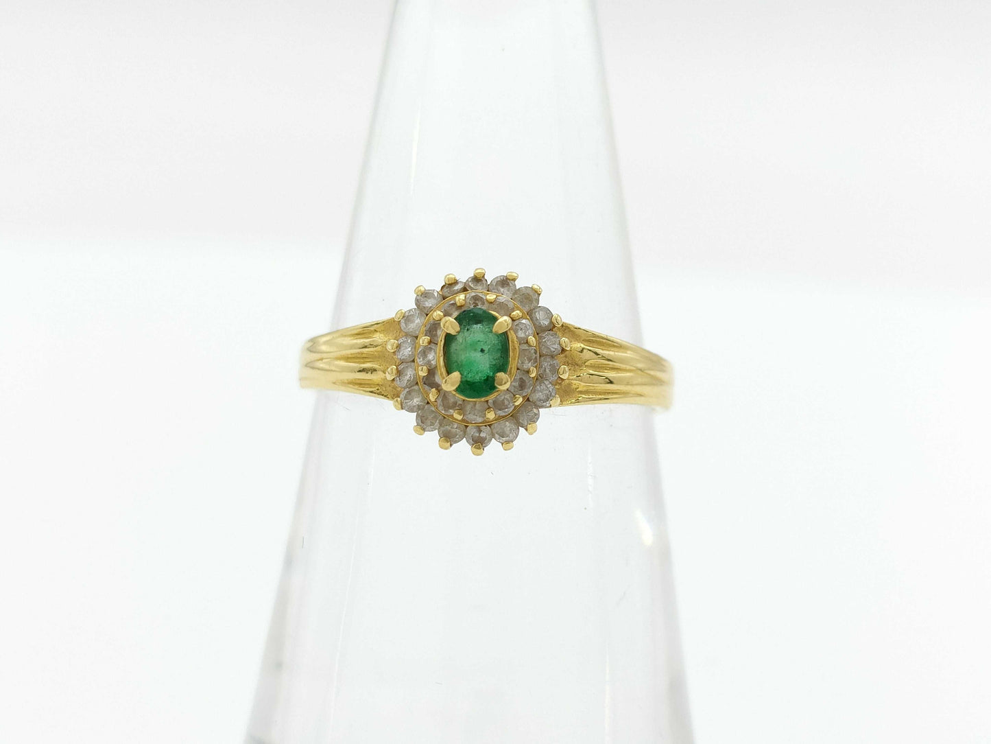 Emerald D0.22ct K18 1.9g Ring