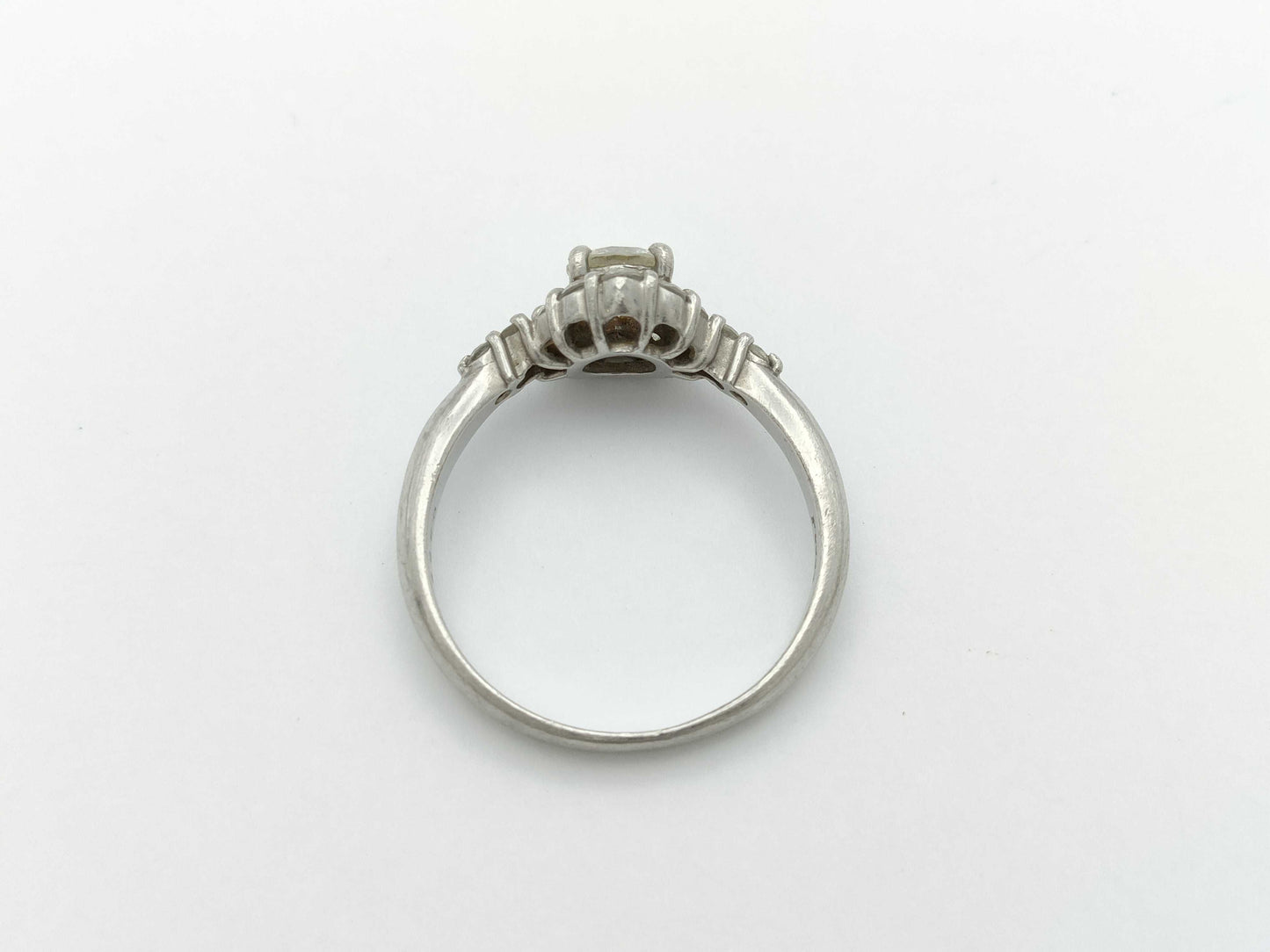 D0.388/0.27ct Pt900 3.9g Ring