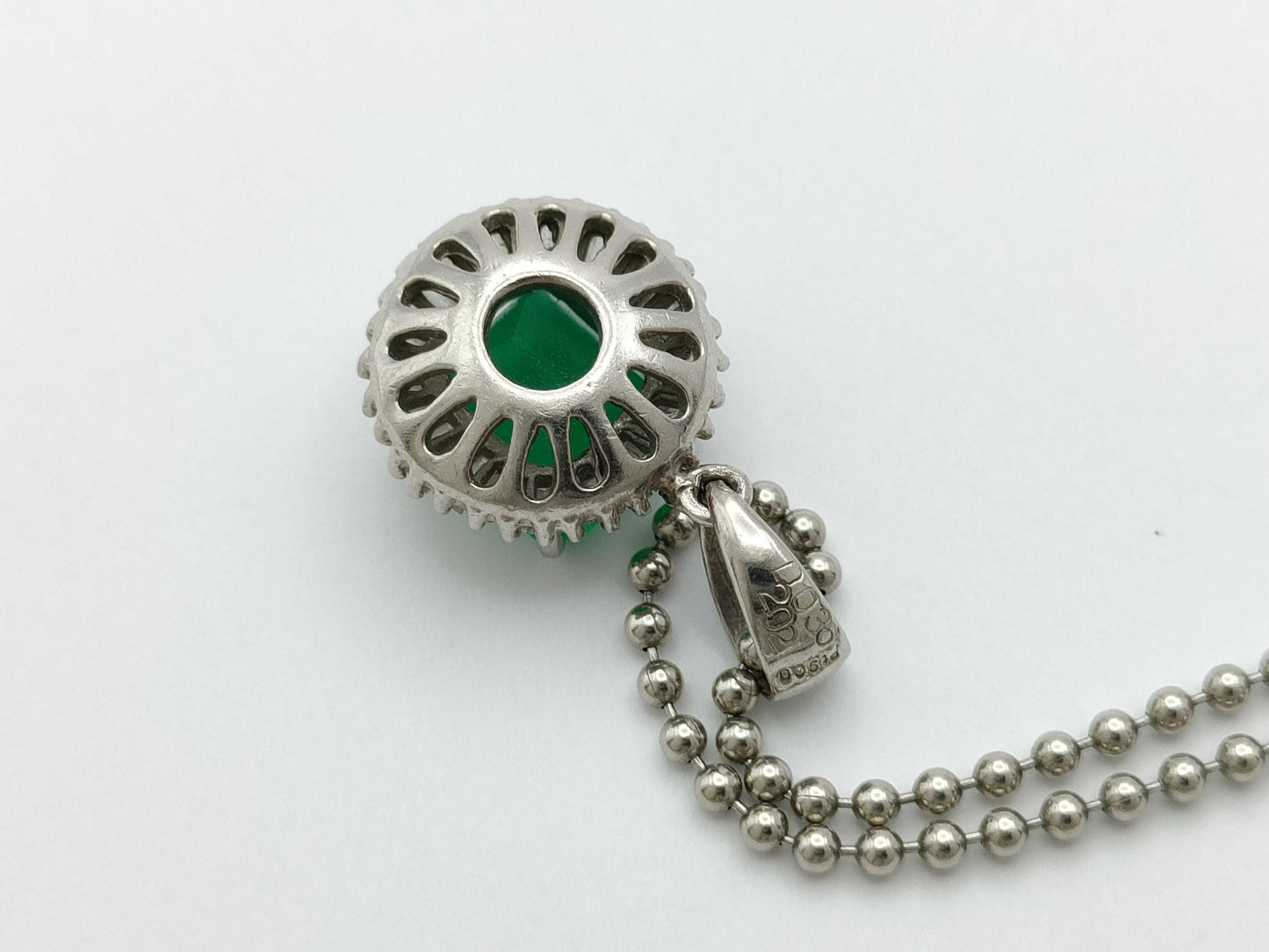 E2.02ct D0.36ct Pt900/850 7.8g Necklace