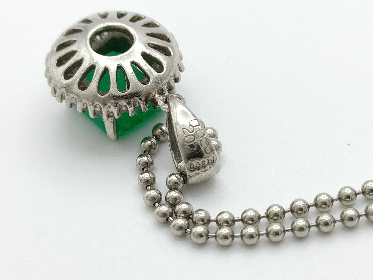 E2.02ct D0.36ct Pt900/850 7.8g Necklace