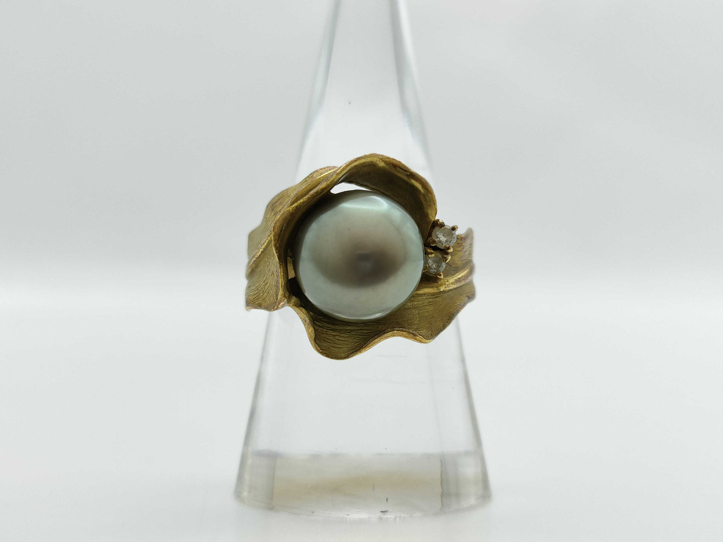 Pearl, Diameter: Approx. 10.7mm, D0.07ct, 18K Gold, 11.4g, Ring