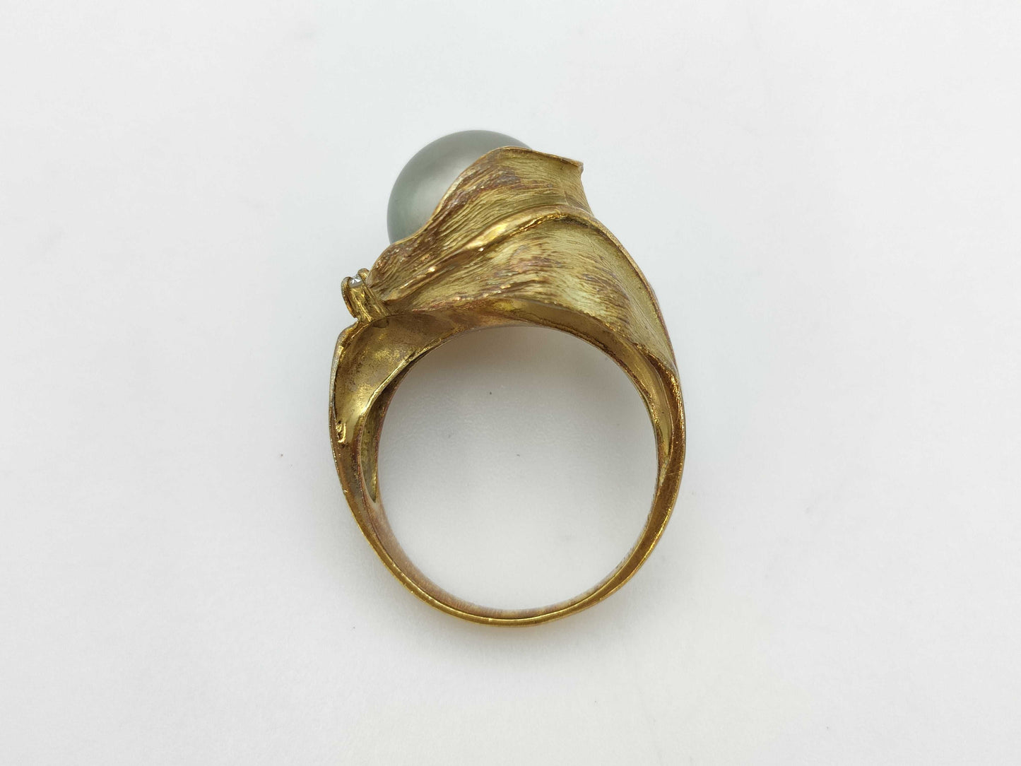 Pearl, Diameter: Approx. 10.7mm, D0.07ct, 18K Gold, 11.4g, Ring