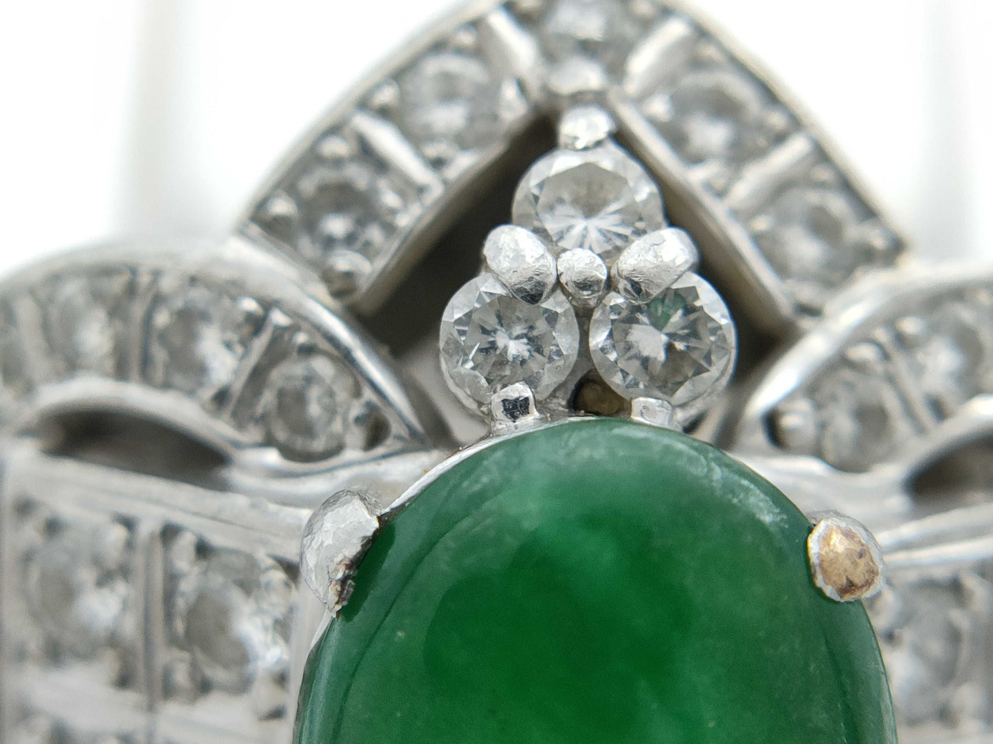 Jadeite 2.11ct D0.96ct Pt900 17.5g Ring
