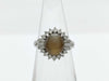 Chrysoberyl Cat's Eye 2.47ct D0.45ct Pt900 5.4g Ring