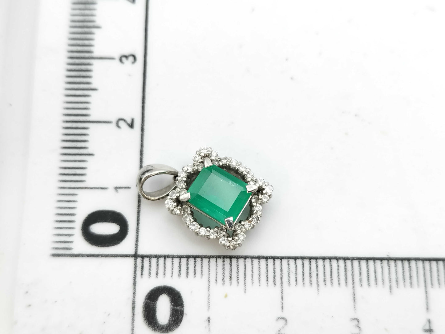 E1.19ct D0.21ct PT900 3.5g Pendant Top