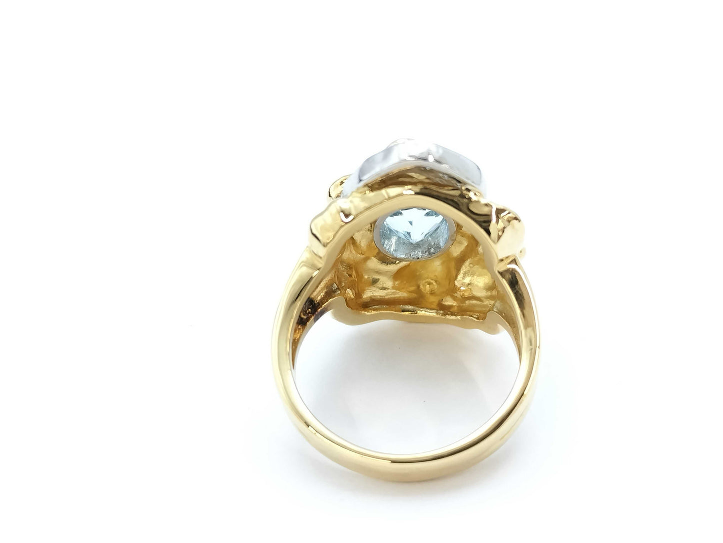 AQ1.558ct D0.05ct K18/PT900 12.6g Ring