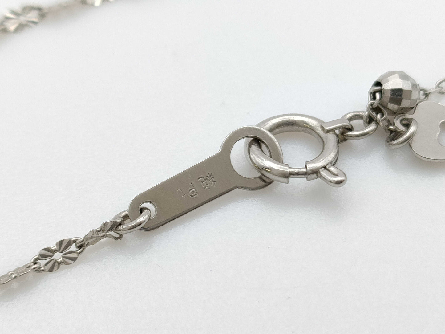 Diamond K18WG/PT1000 4.0g Necklace