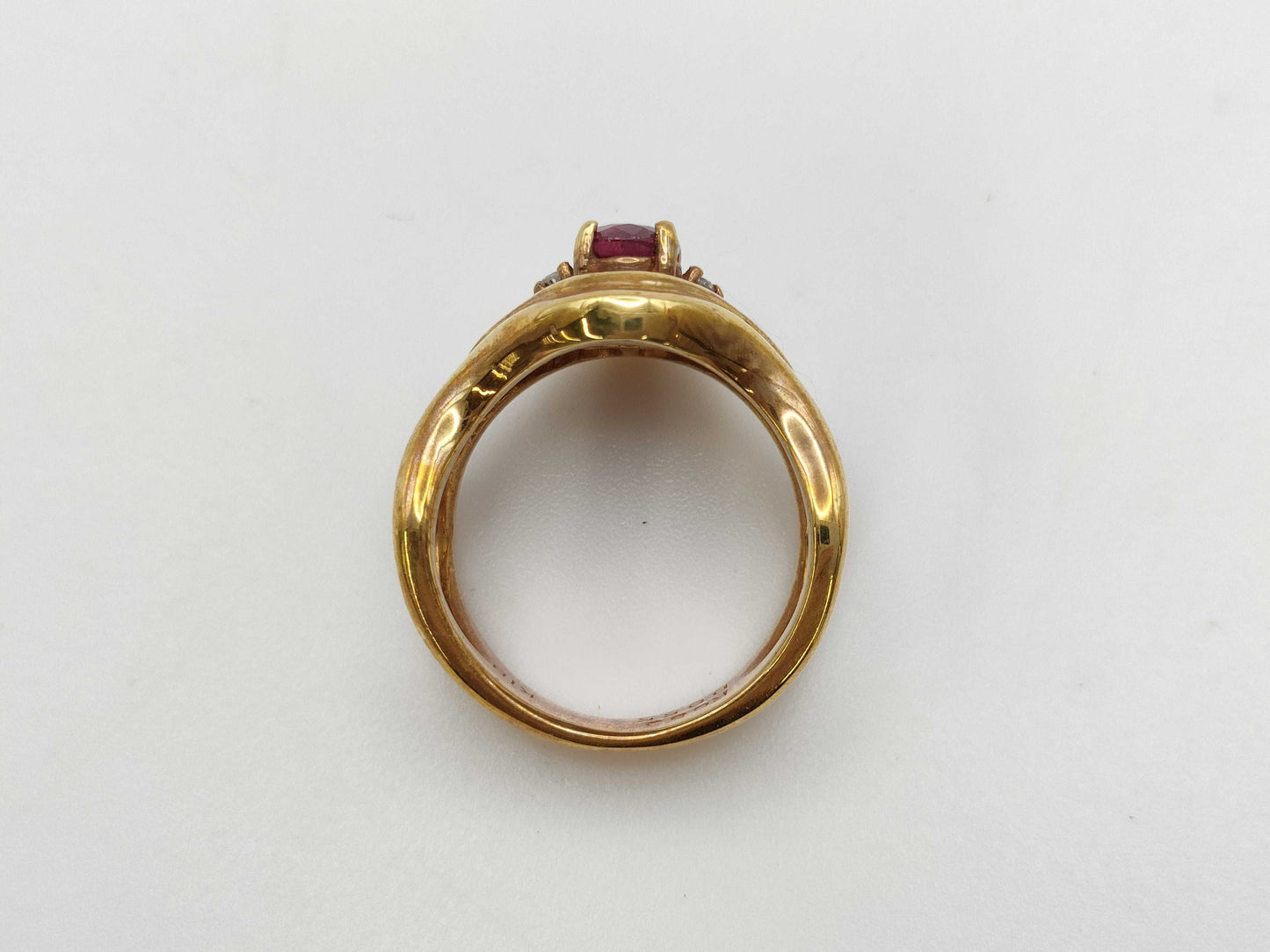 R0.83ct D0.55ct K18 9.9g Ring