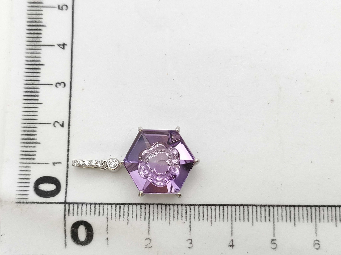 AM8.74ct D0.07ct K18WG 4.1g Necklace