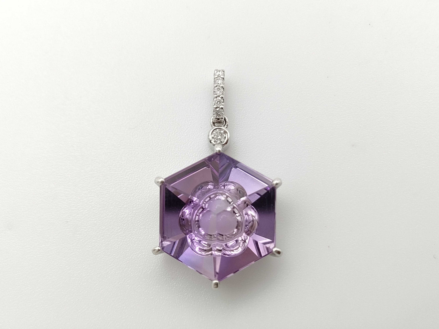 AM8.74ct D0.07ct K18WG 4.1g Necklace
