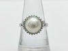 Pearl, Diameter: Approx. 9.0mm, D0.26ct, Pt900, 6.7g, Ring