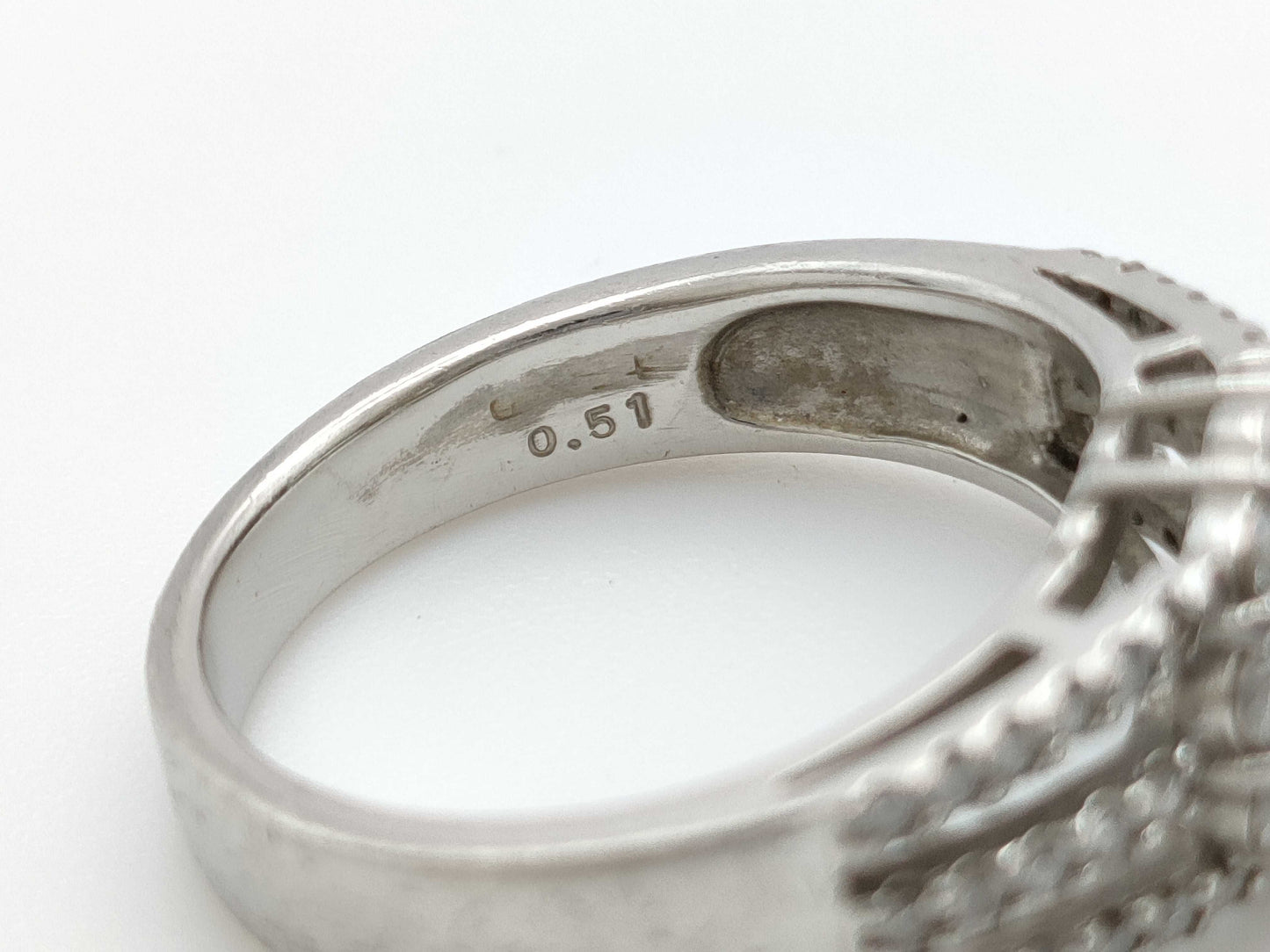 D0.626ct/0.51ct PT900 7.1g Ring
