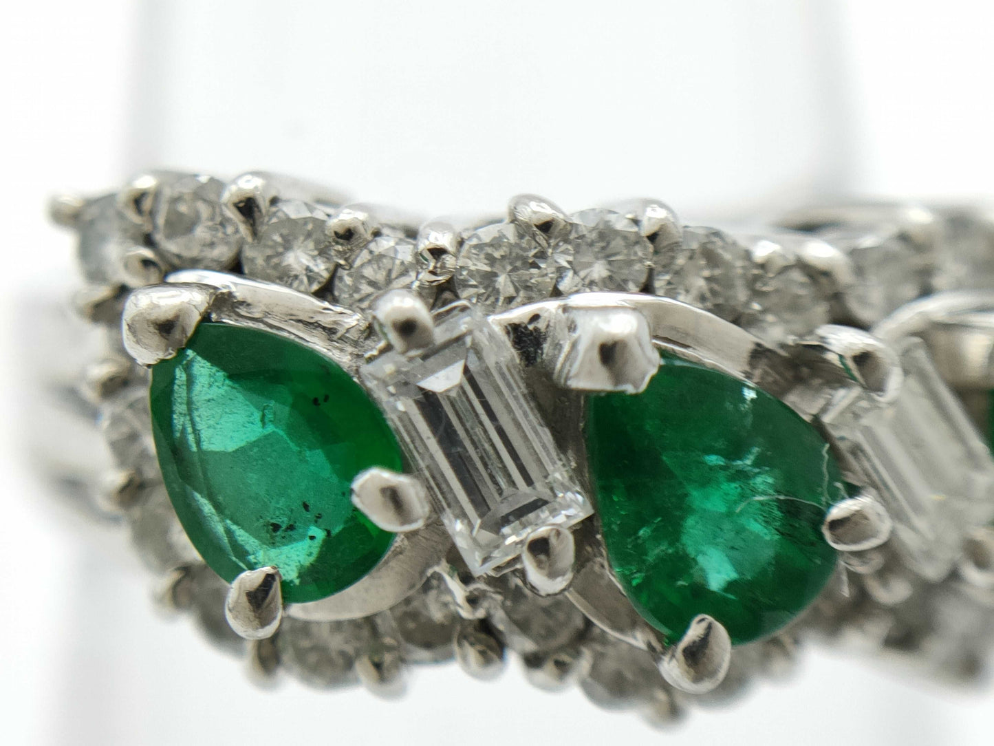 E0.76ct D0.70ct PT900 7.9g Ring