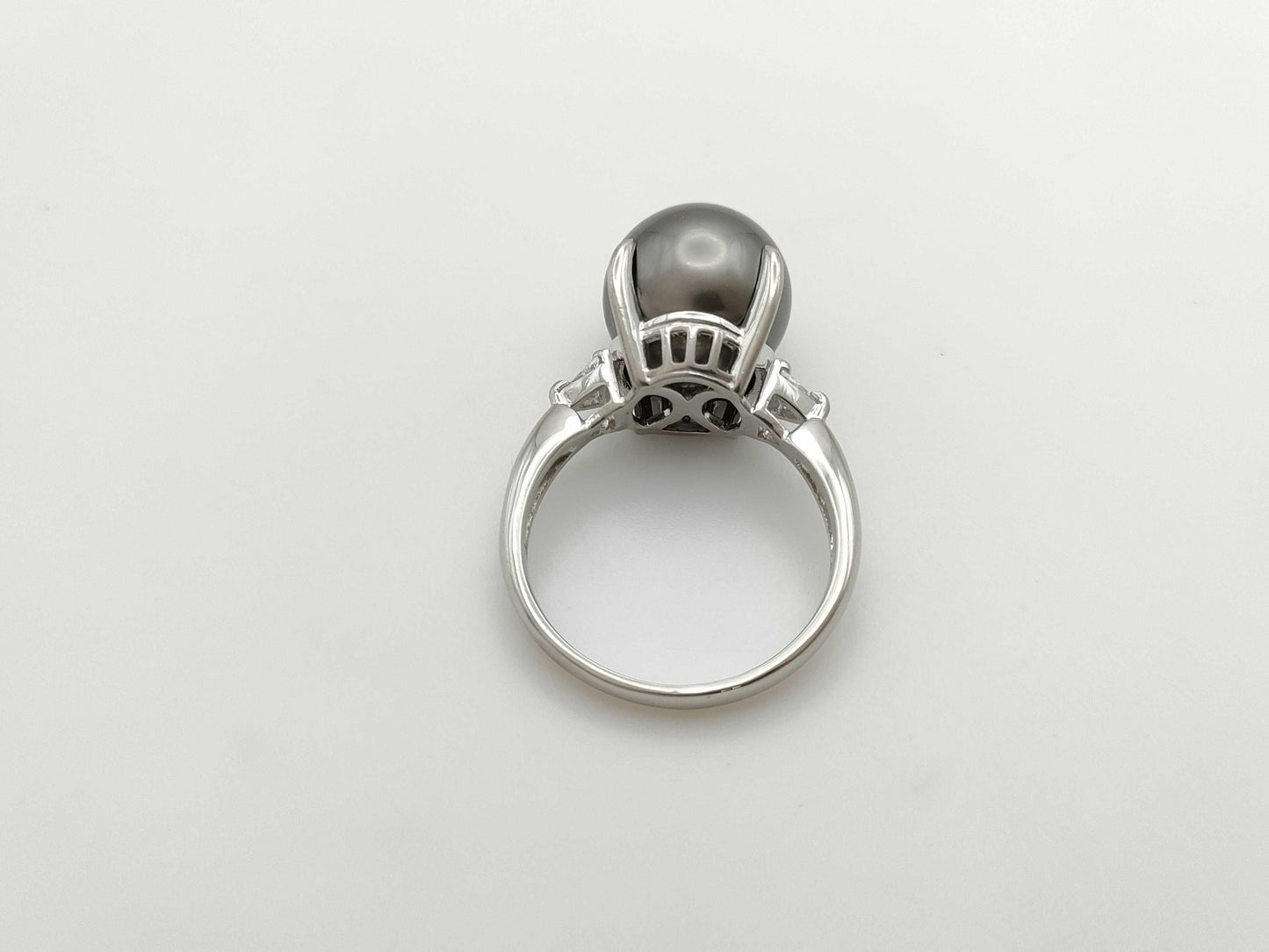 Pearl, Diameter: Approx. 12.1mm, D0.115ct, Pt900, 9.3g, Ring