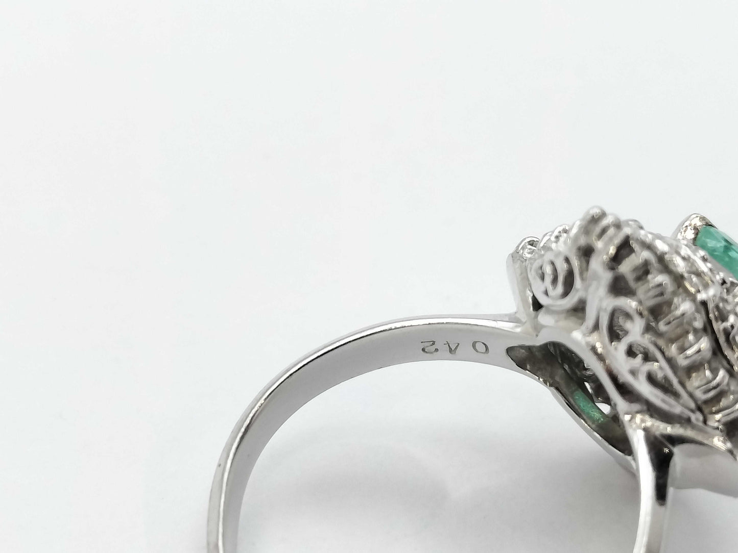 E0.42ct D0.63ct PT900 6.8g Ring