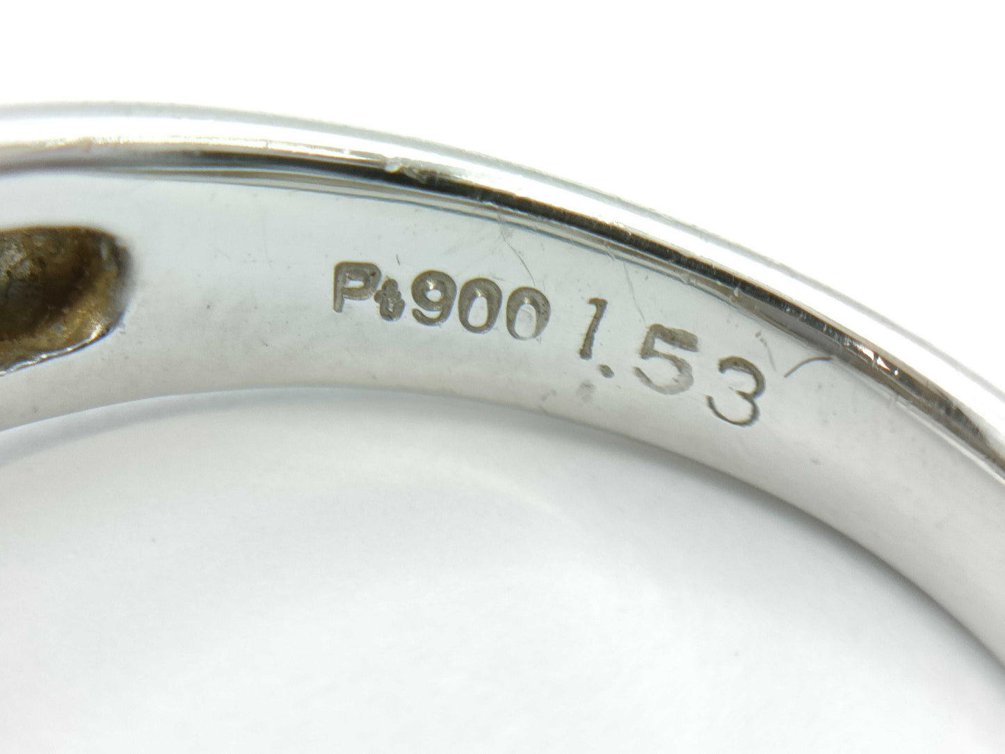 Stainless steel 1.53ct D0.03ct PT900 6.8g ring
