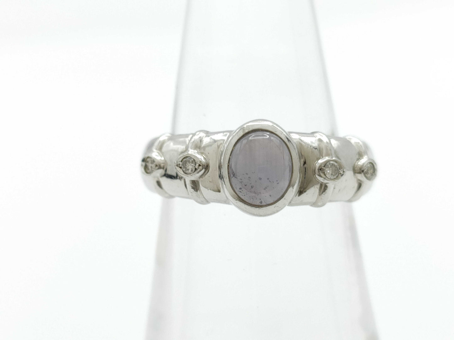 Stainless steel 1.53ct D0.03ct PT900 6.8g ring