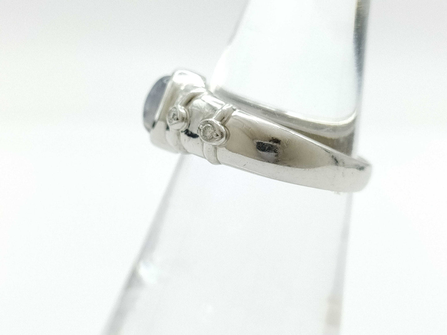 Stainless steel 1.53ct D0.03ct PT900 6.8g ring