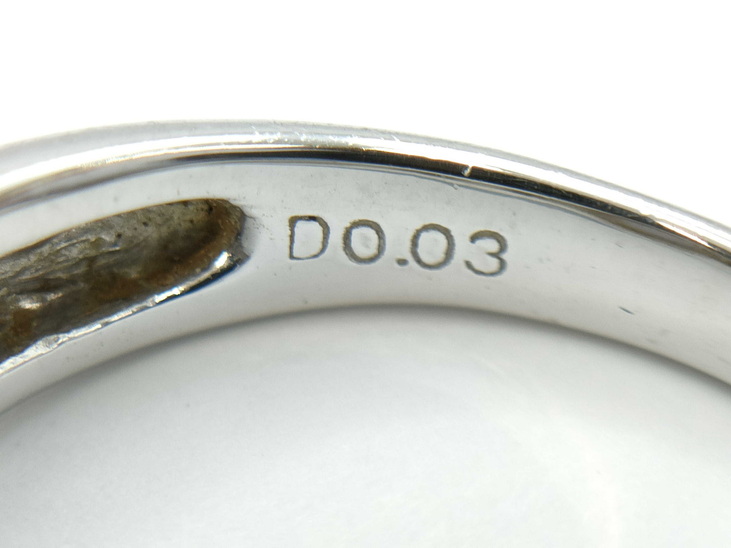 Stainless steel 1.53ct D0.03ct PT900 6.8g ring