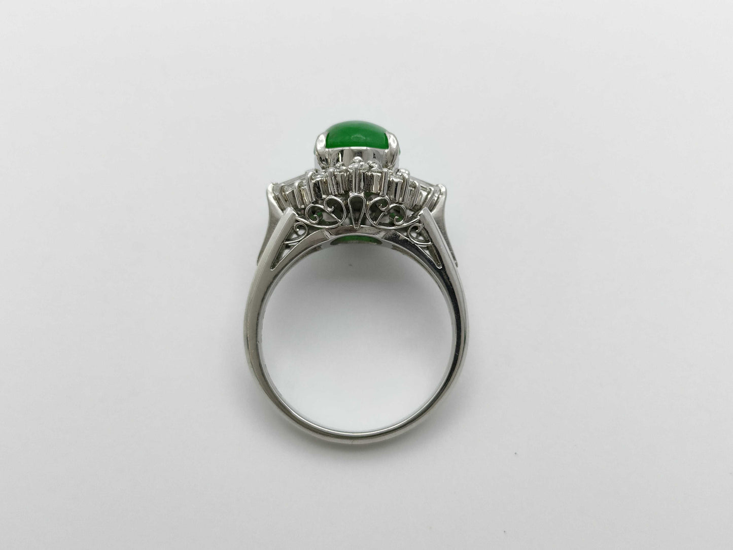 Jade D0.46ct Pt900 8.4g Ring