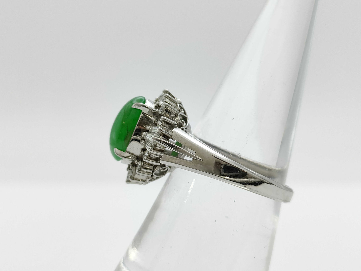 Jade D0.46ct Pt900 8.4g Ring