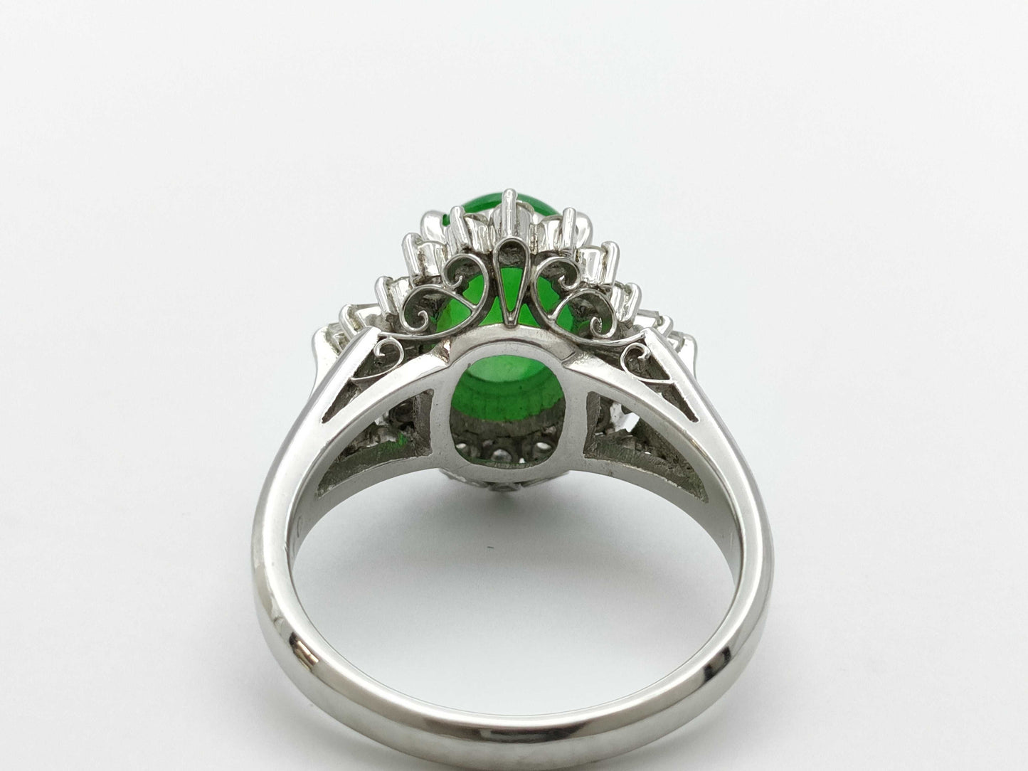 Jade D0.46ct Pt900 8.4g Ring
