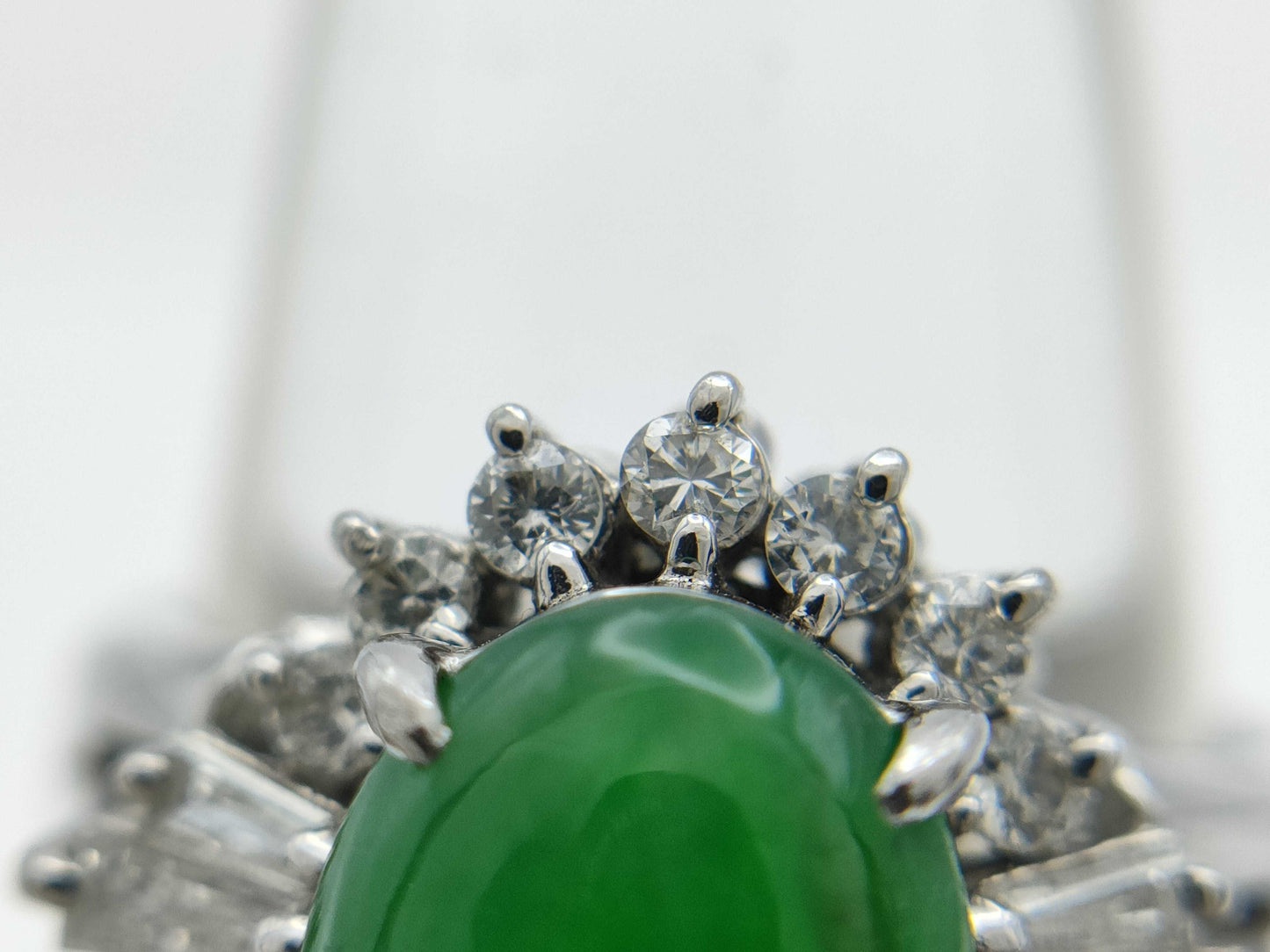 Jade D0.46ct Pt900 8.4g Ring
