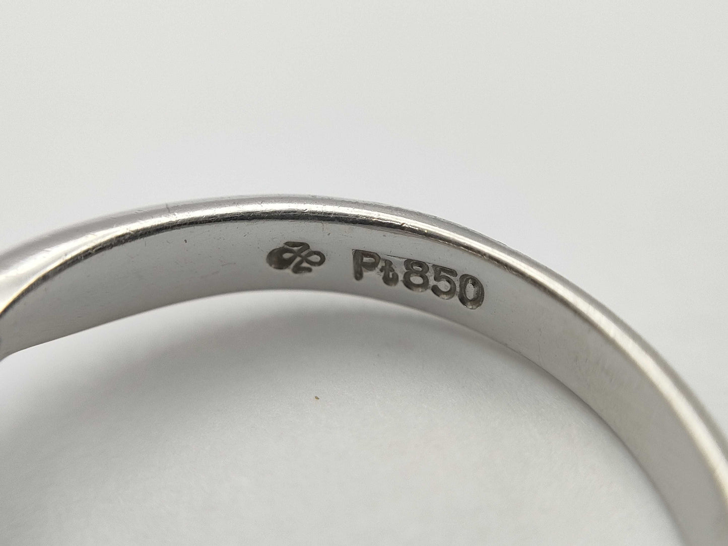 Pearl diameter: approx. 7.8mm, D0.06ct, PT850, 4.9g, Ring