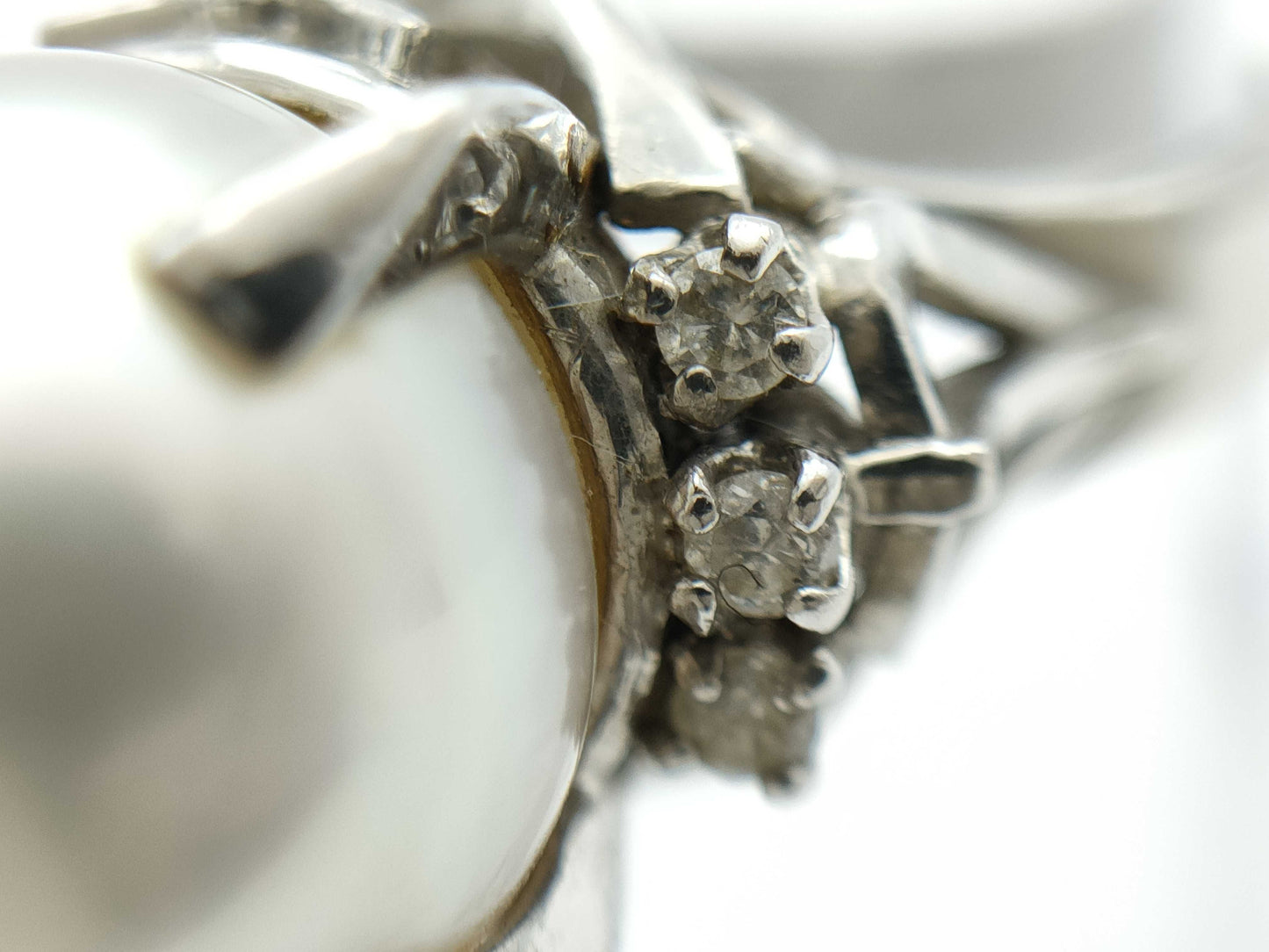 Pearl diameter: approx. 10.7mm, D0.10ct, PT900, 8.2g, Ring