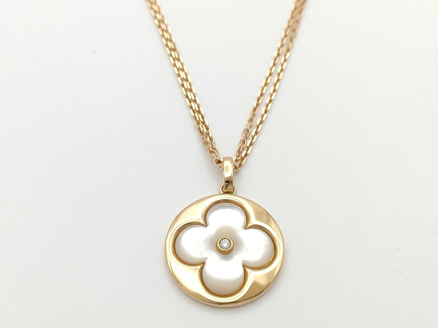 LOUIS VUITTON Star Blossom Shell Necklace, 1PD, PG, AU750, 21.2g