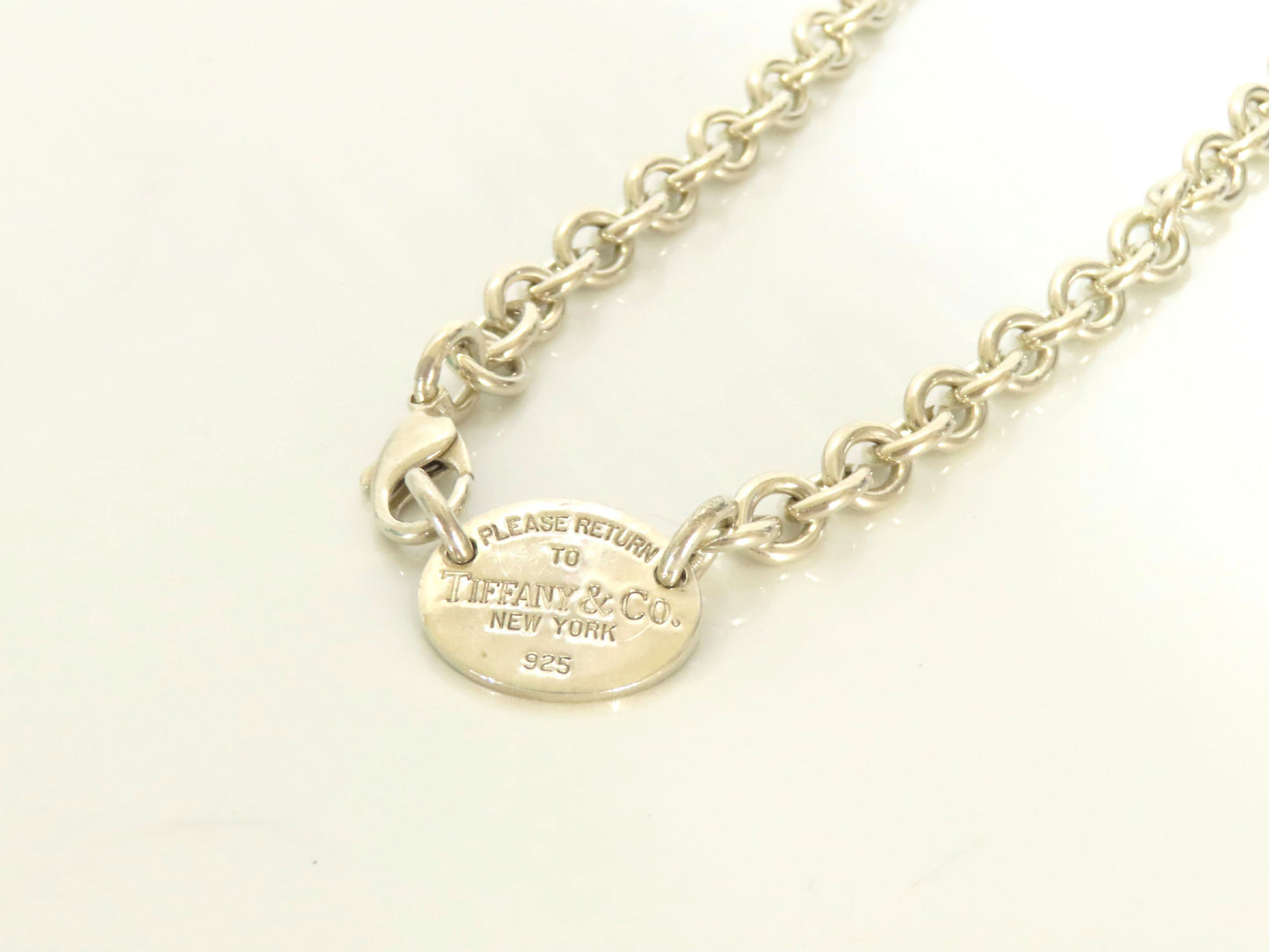 Tiffany & Co. Return to Tiffany Double Oval Tag, 925 Stamp, 51g Total Weight Necklace