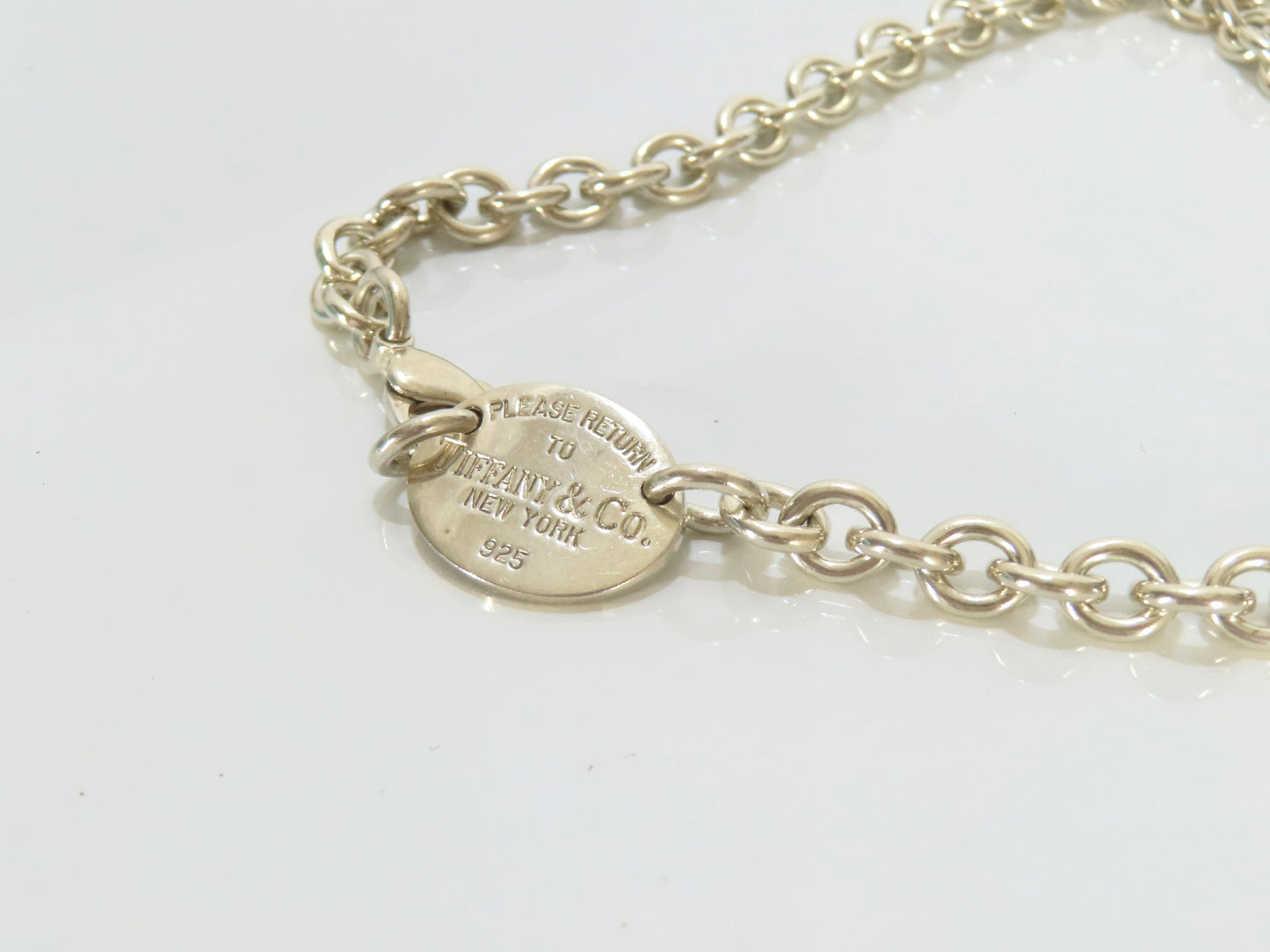 Tiffany & Co. Return to Tiffany Double Oval Tag, 925 Stamp, 51g Total Weight Necklace