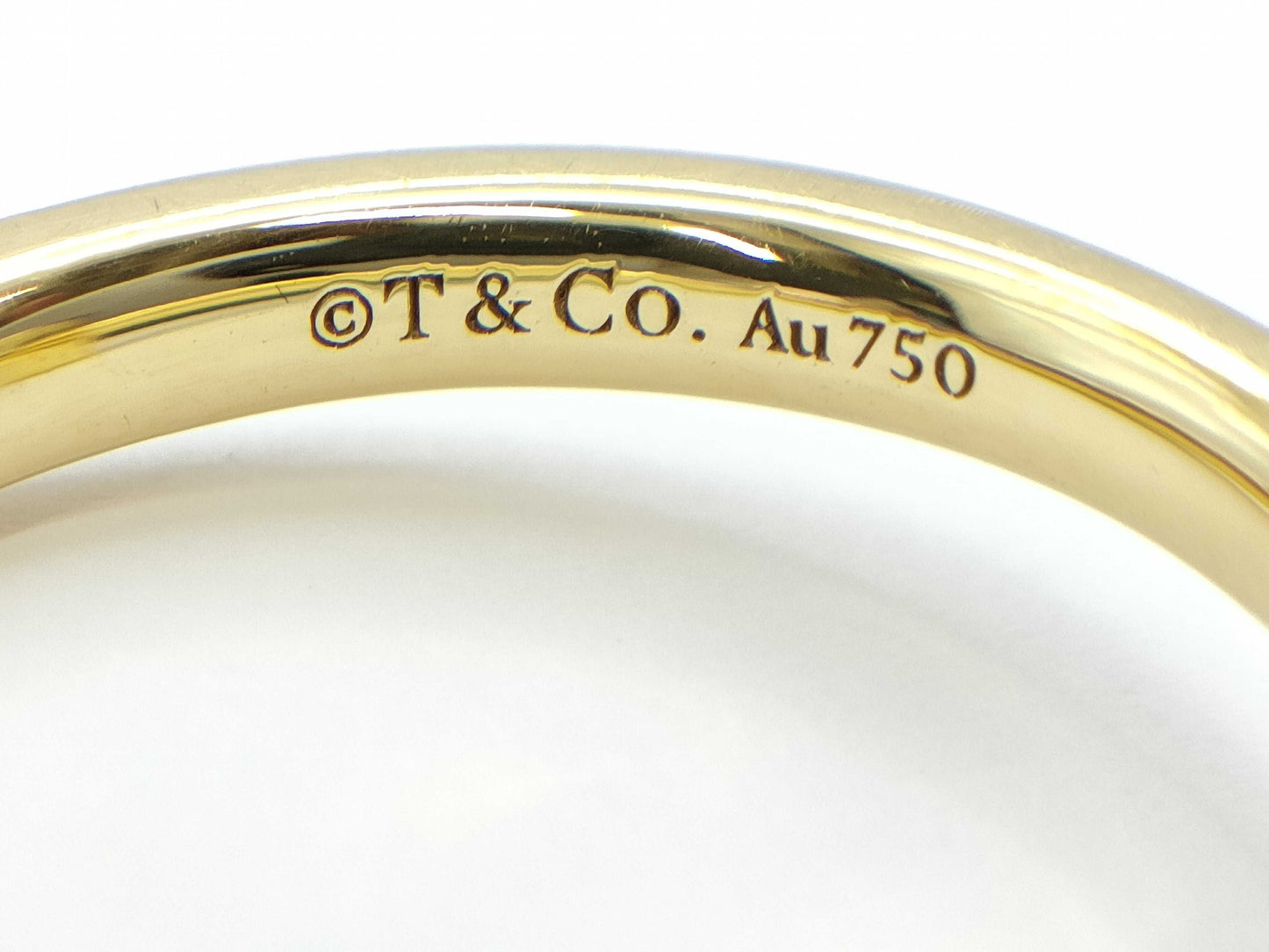 Tiffany & Co. T One Narrow Yellow Gold AU750 4.3g Ring
