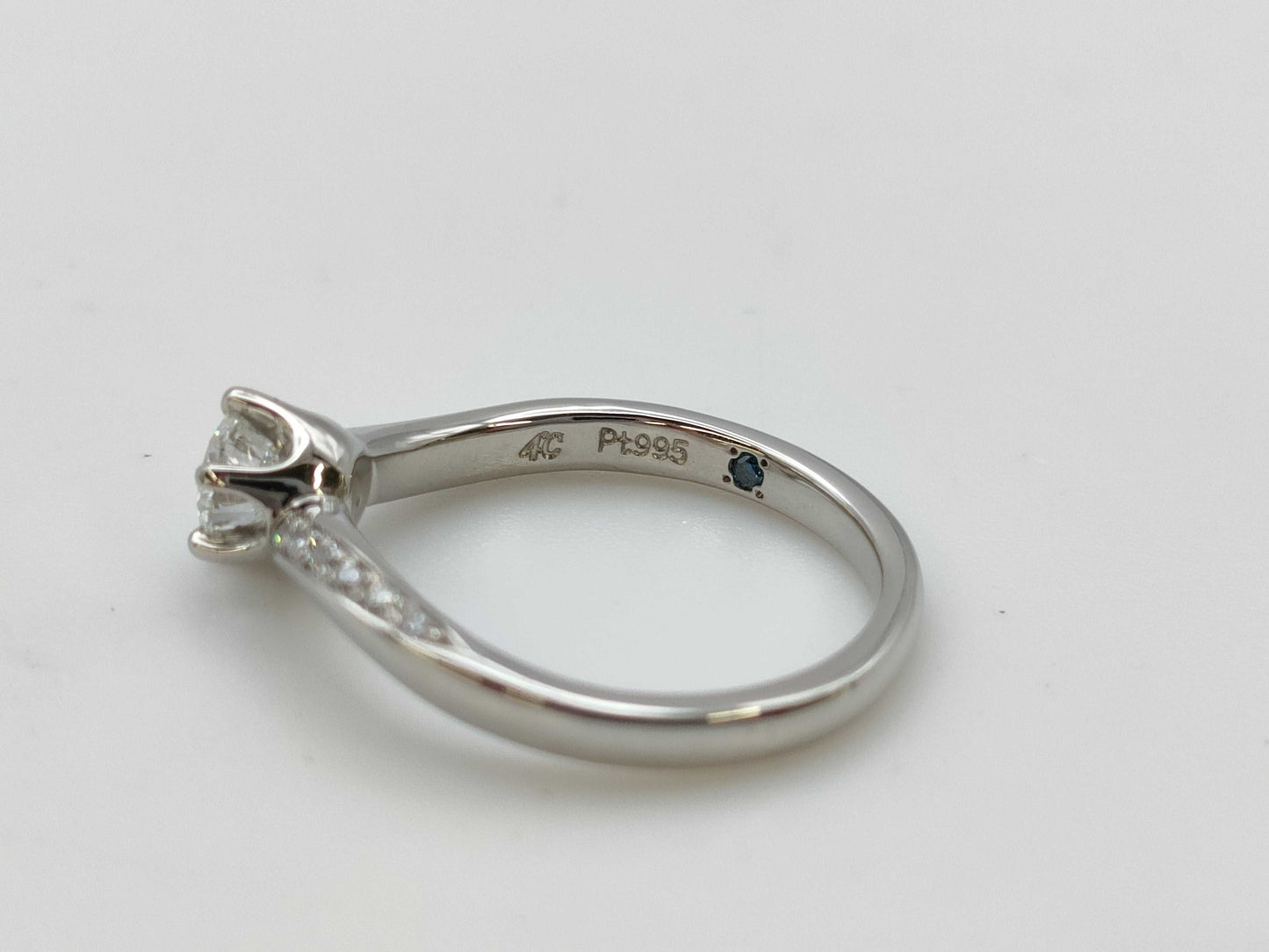 4℃ D0.306ct melee diamonds PT995 4.0g ring